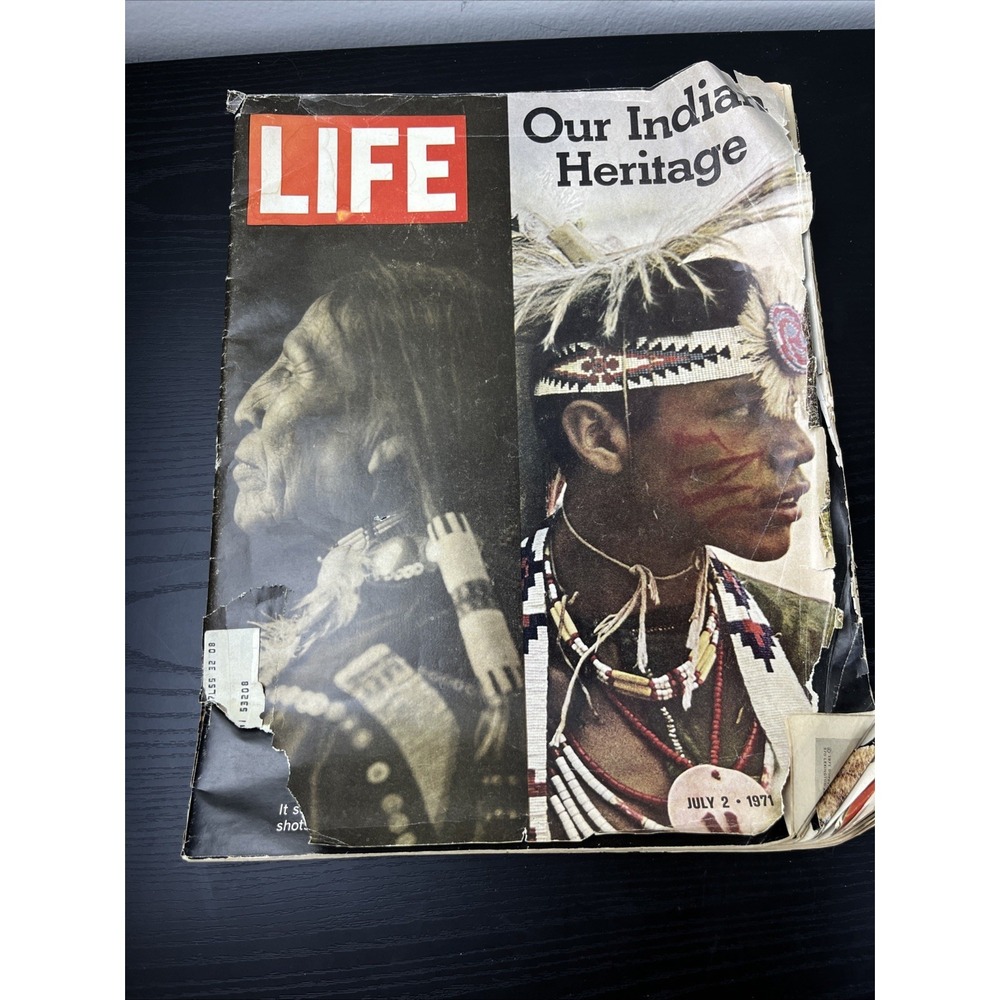 Vintage Life Magazine July 2 1971 Our Indian Heritage Native American Pre-owned‎